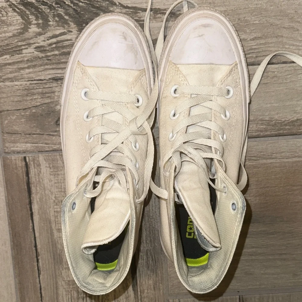 Converse All-White Canvas High-Tops - Picture 5 of 5